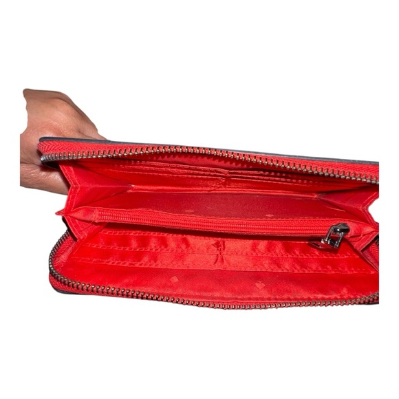 Loulu Red Zip Around Large Wallet - Picture 7 of 8